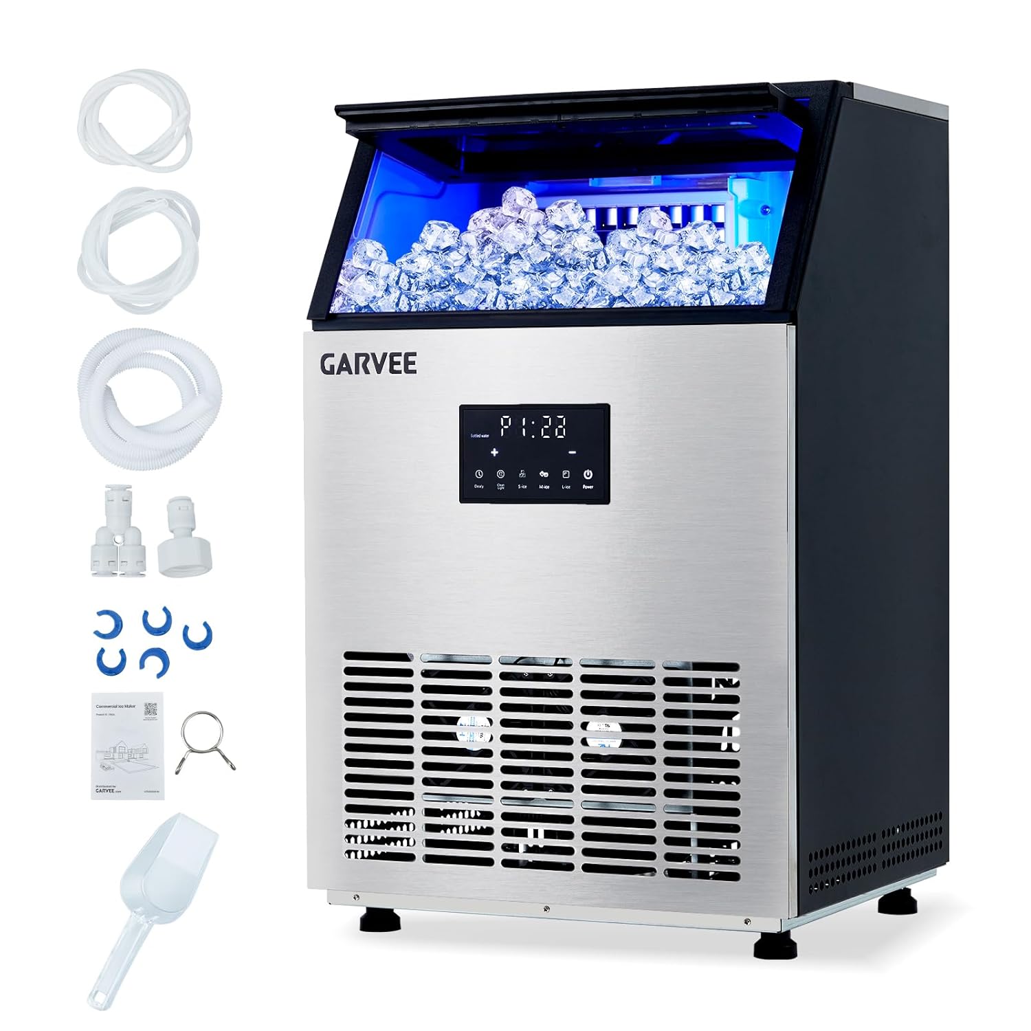 Countertop Ice Maker Commercial - Commercial Ice Maker Machine 150LBS/24H, 40LBS