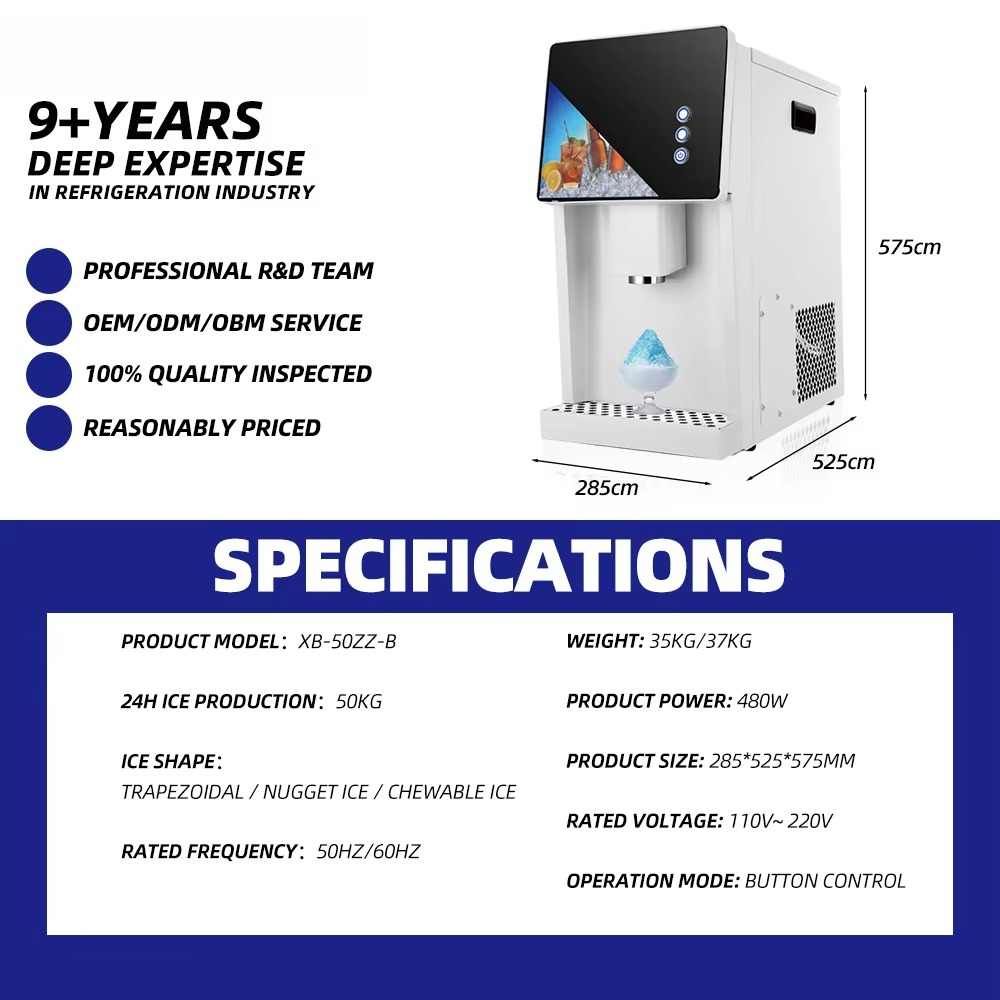 Wholesale 50 KG/24 h Home Nugg - Ice Machine 50Kg Nugget 评论和价格