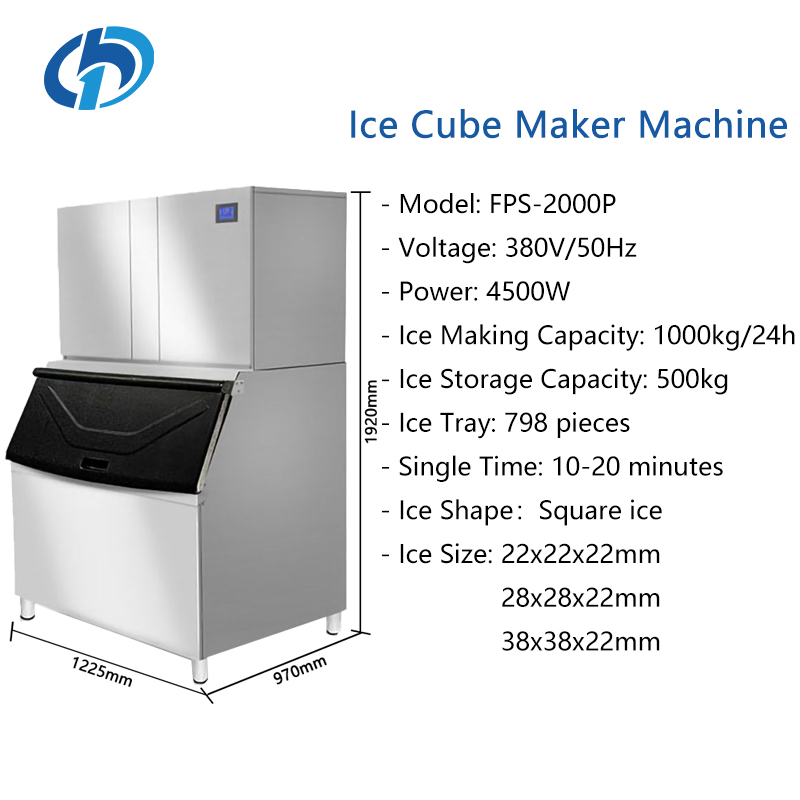 Ice Cube Machine 1 Ton 1000kg  - Block Ice Machine 1 Ton 评论和价格