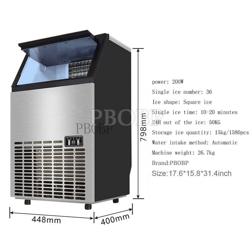 PBOBP Electric Commercial Ice  - Commercial Ice Maker Air Cooled 评论和价格