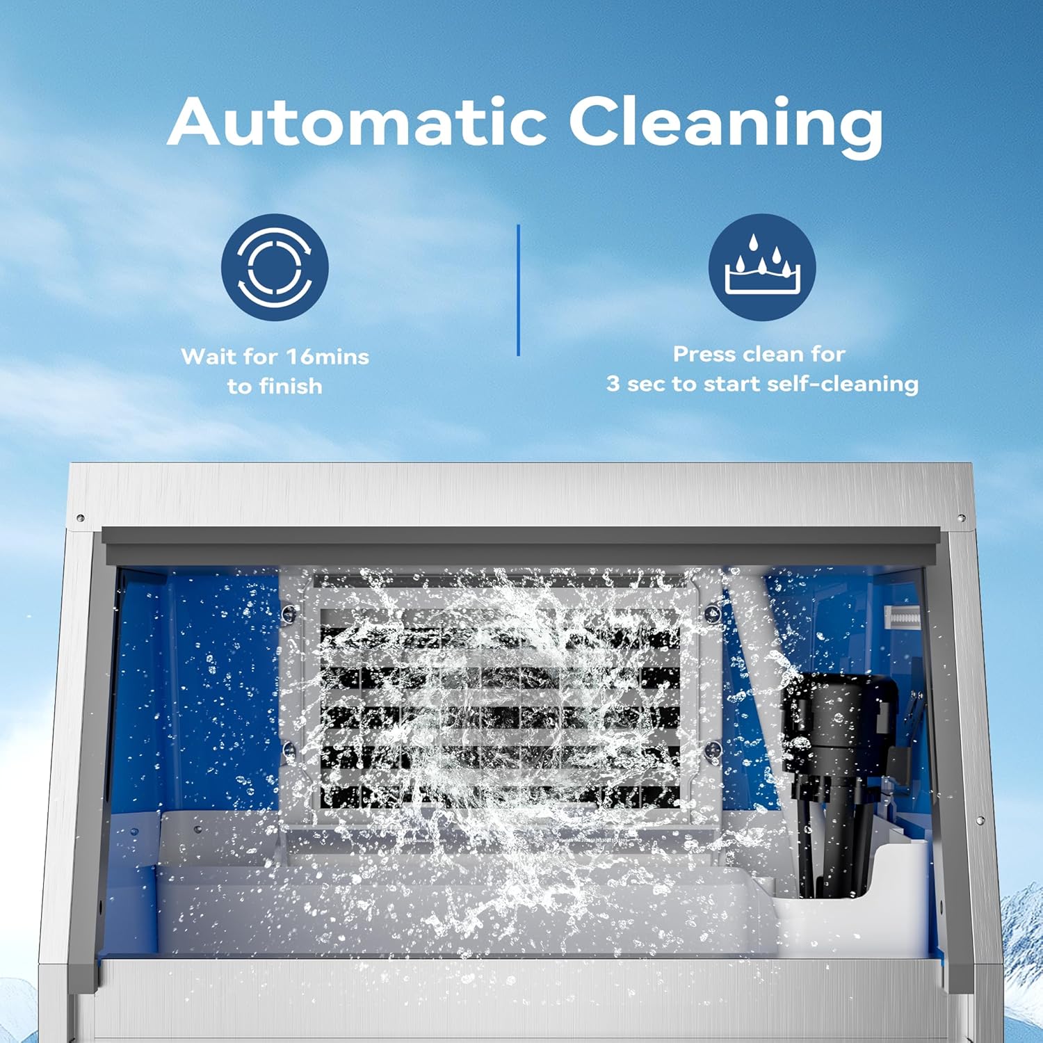200LBS/24H Under Counter Comme - Commercial Ice Maker Air Cooled 评论和价格