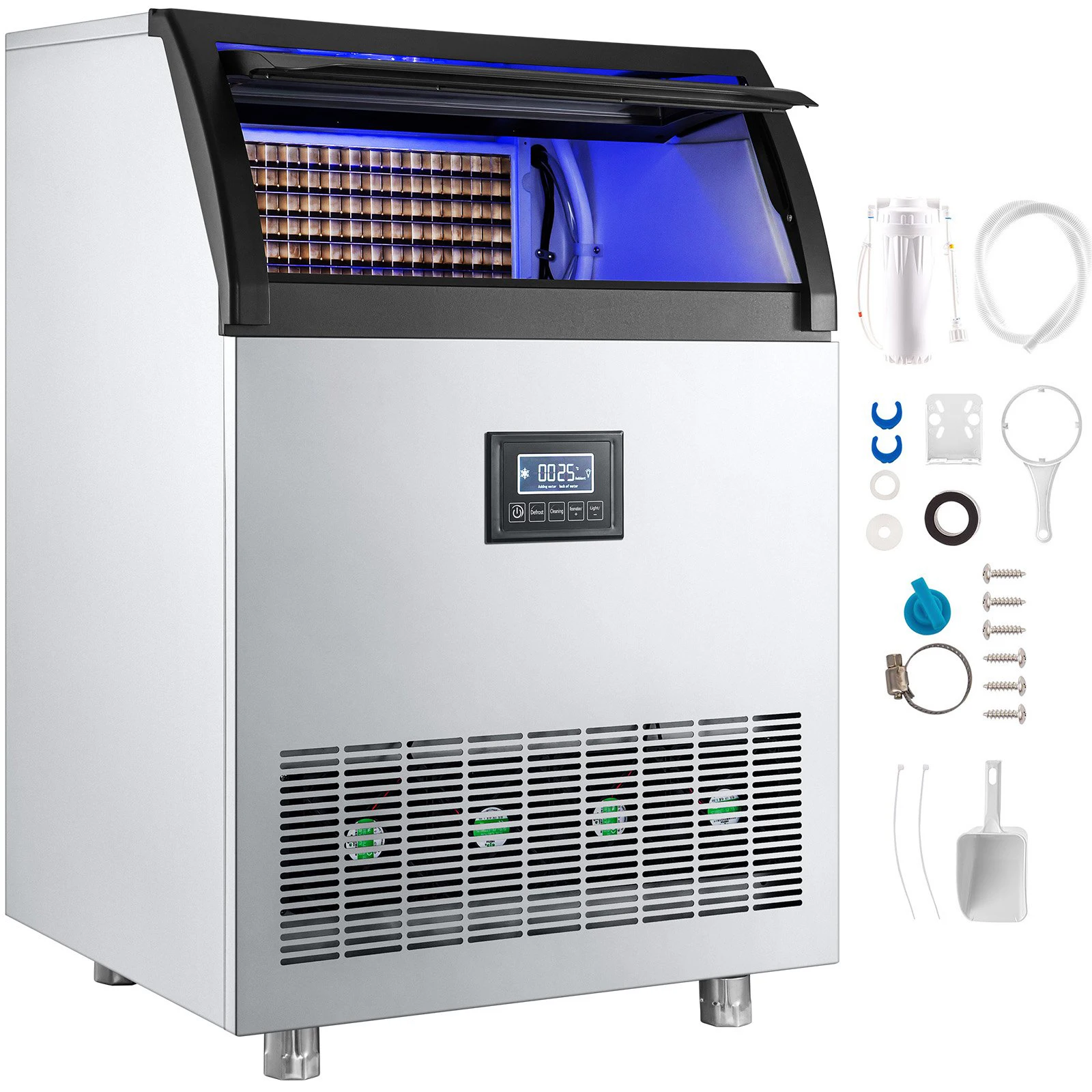 WeWork 120kg/24h Commercial Ic - Ice Maker Machine 25Kg 评论和价格